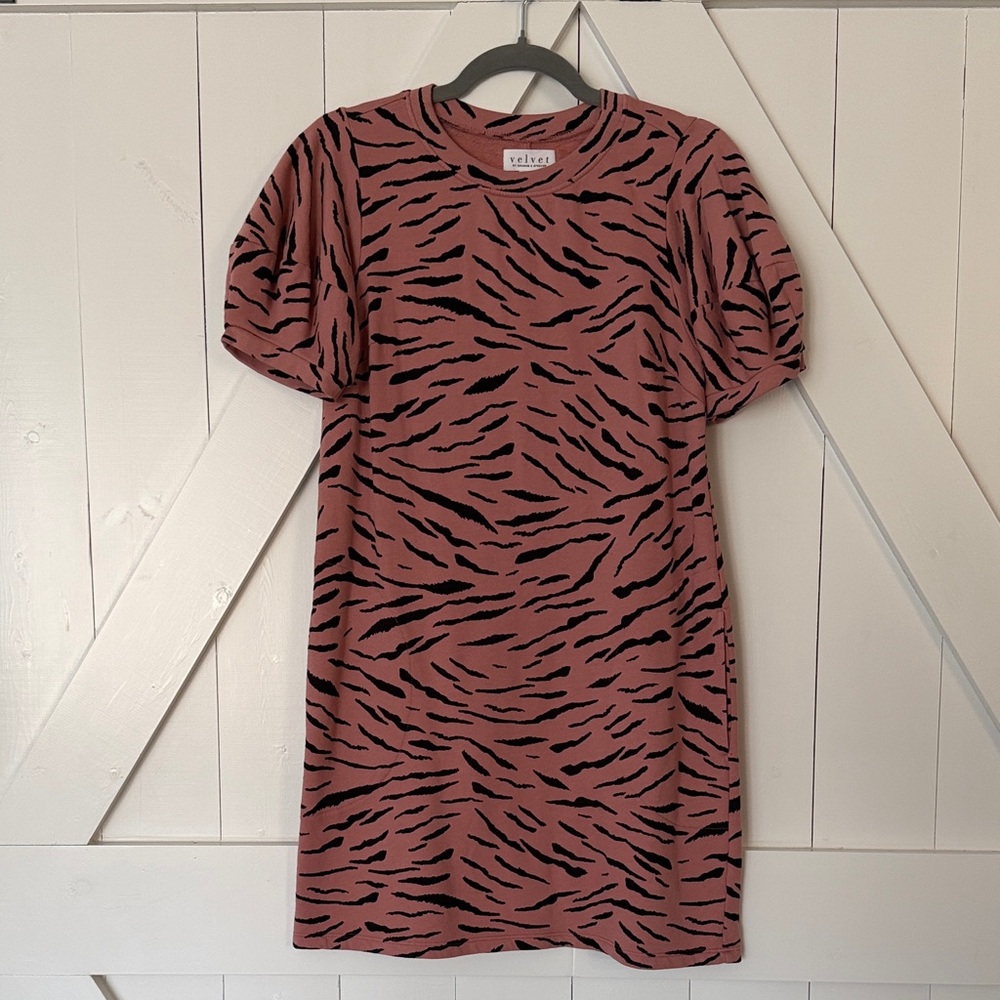 Pink and Black Animal Print Dress